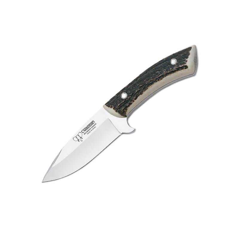 Cuchillo desollador Cudeman con puño de asta de ciervo