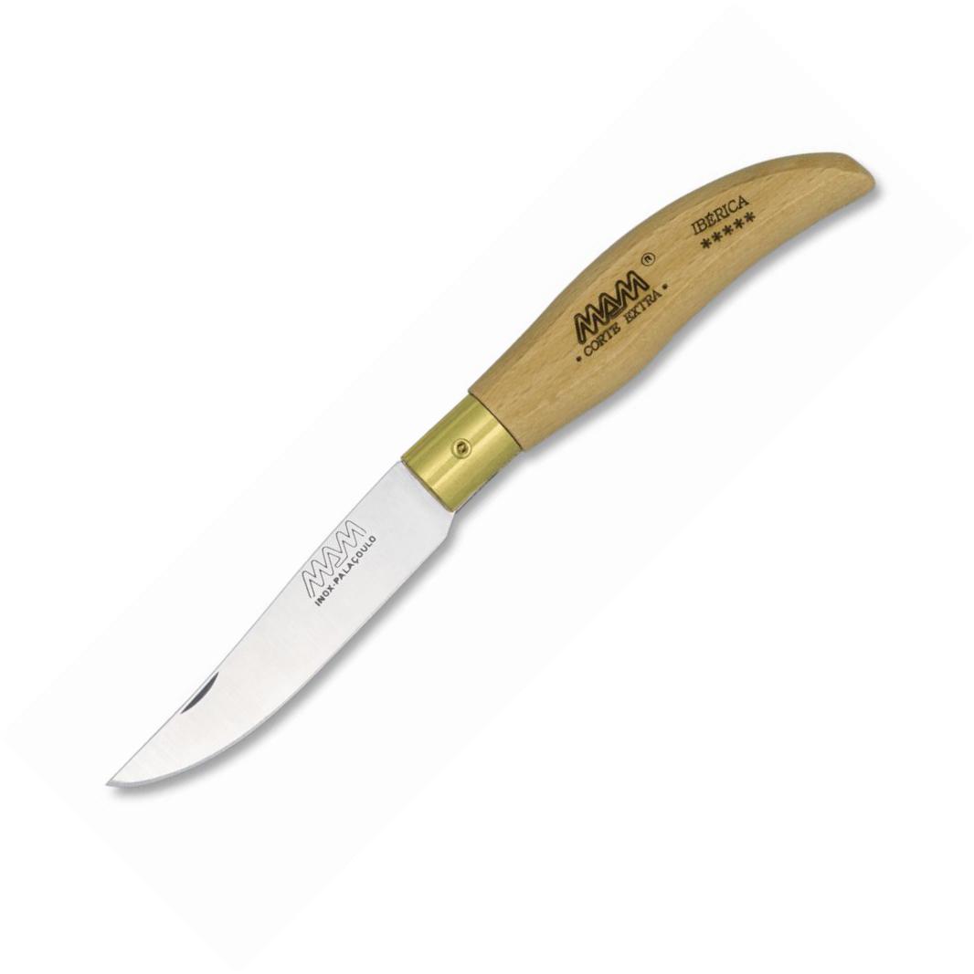 Navaja MAM Iberica con mango de madera, virola de latón y hoja d...