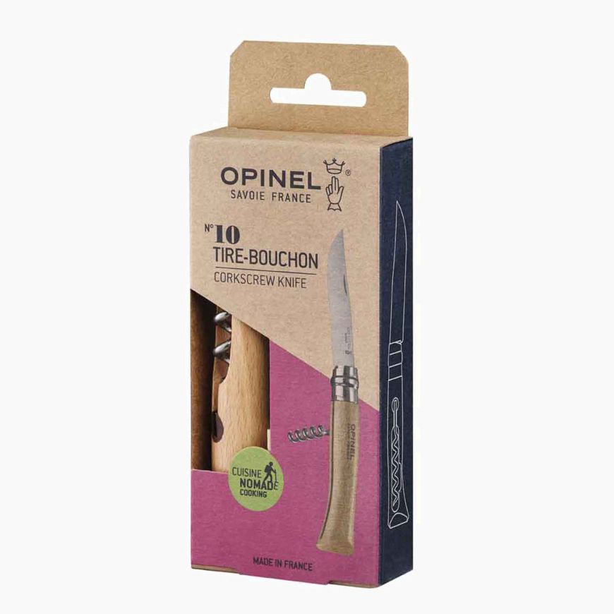 Opinel Nº10 Navaja sacacorchos de madera de haya