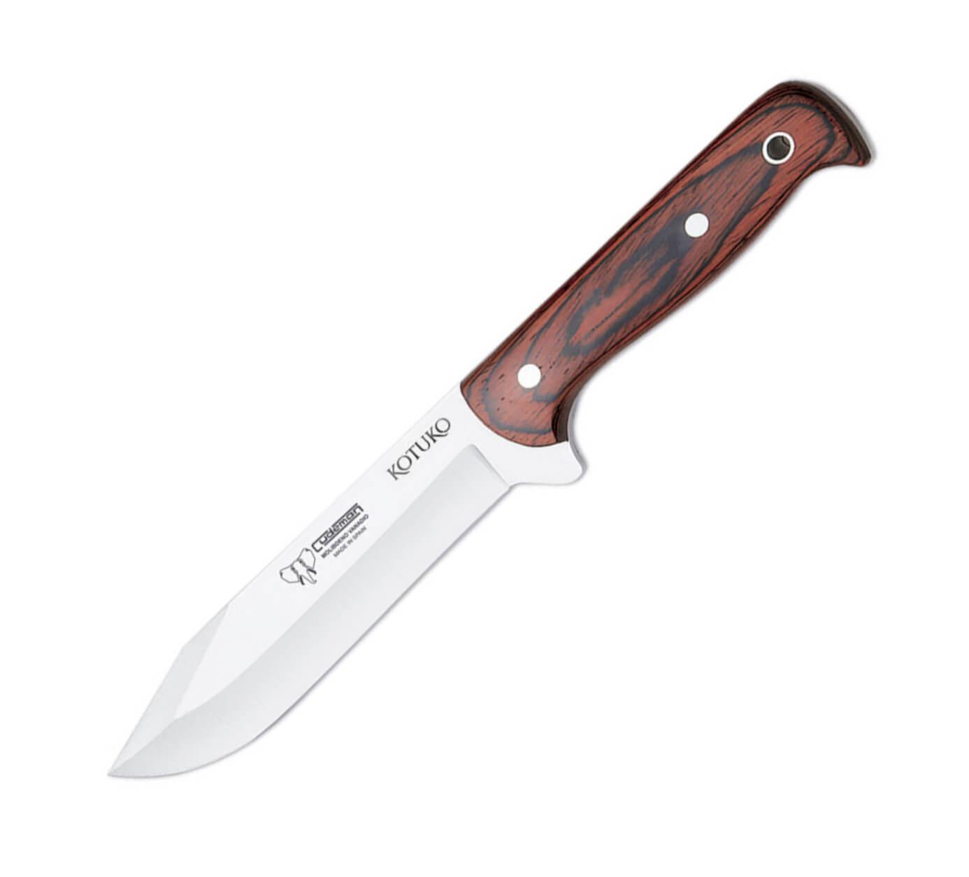 Cuchillo de caza KOTUKO con mango de estamina y hoja de acero MoV...