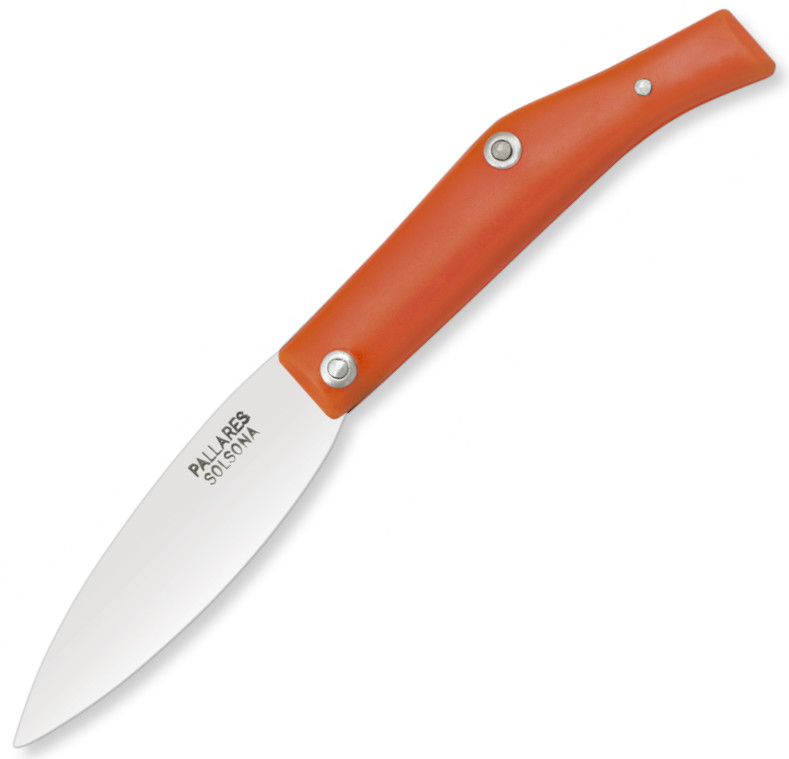 Navaja Pallares Nº 00 Solsona, con mango de color naranja y hoja...