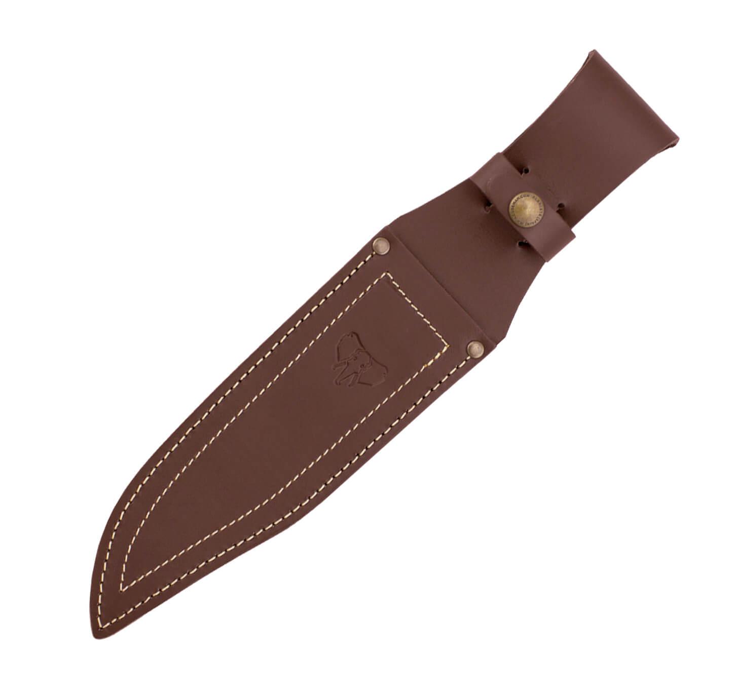 Cuchillo de caza enterizo con mango de estamina y hoja de acero MoVa