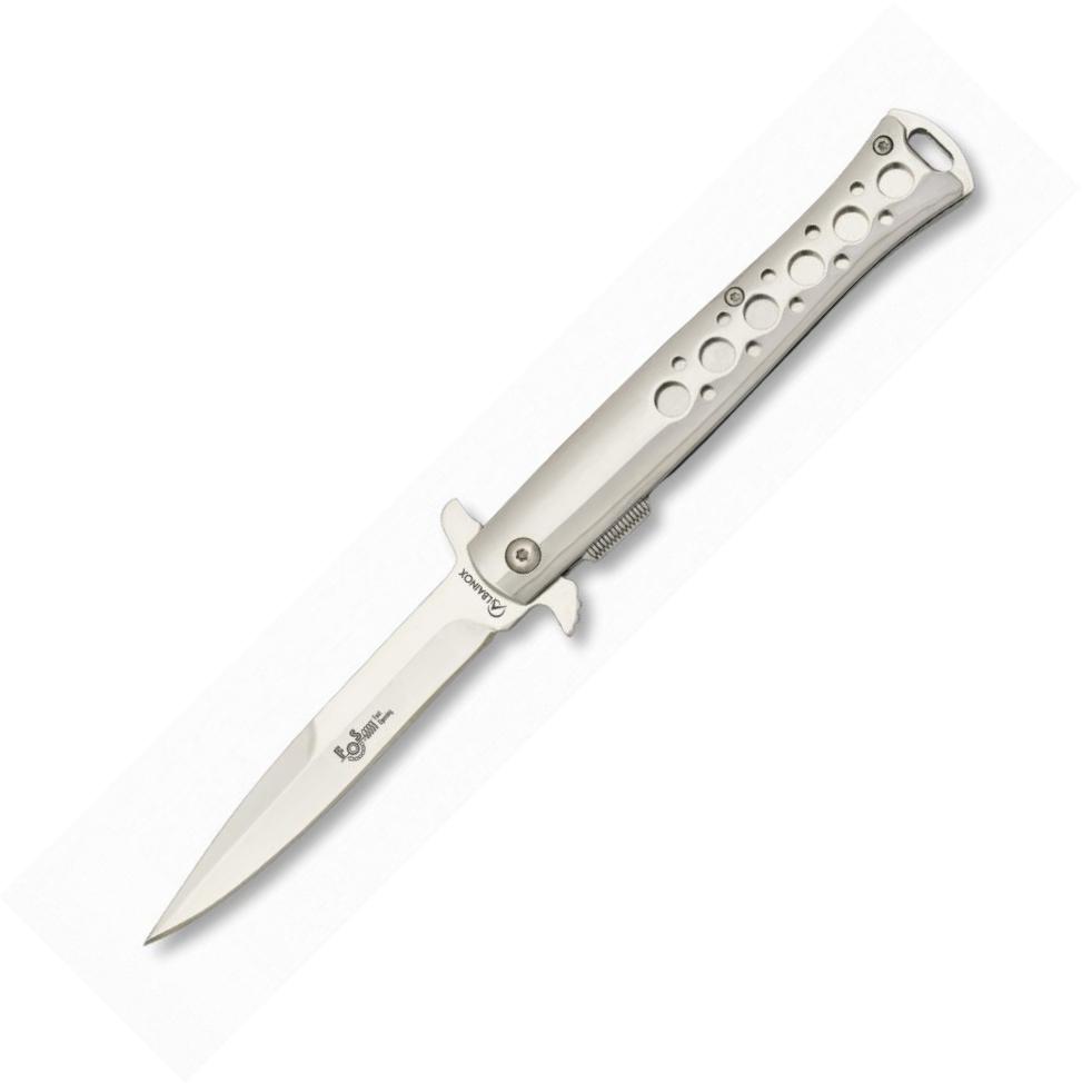 Navaja Asistida Albainox de acero con clip y hoja de 10 cm