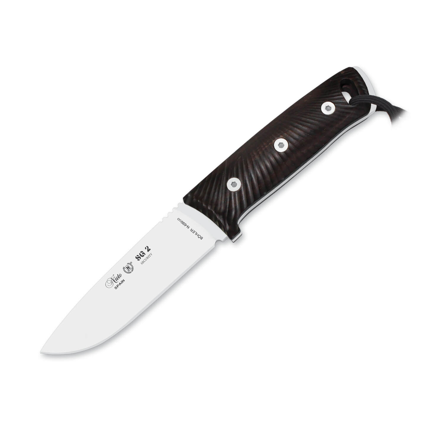 Cuchillo táctico Nieto SG2 Security con mango de granadillo y ho...