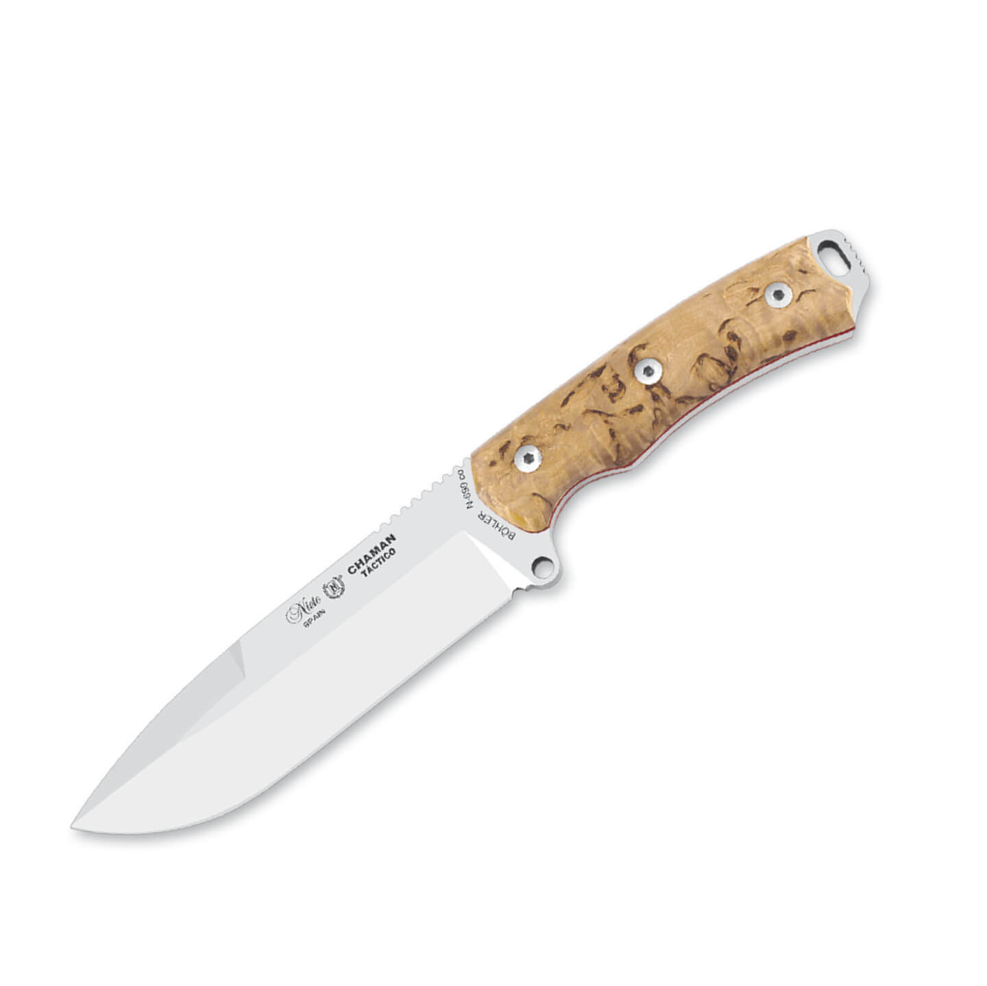 Cuchillo Nieto Chamán Táctico con kit con mango de madera de ab...
