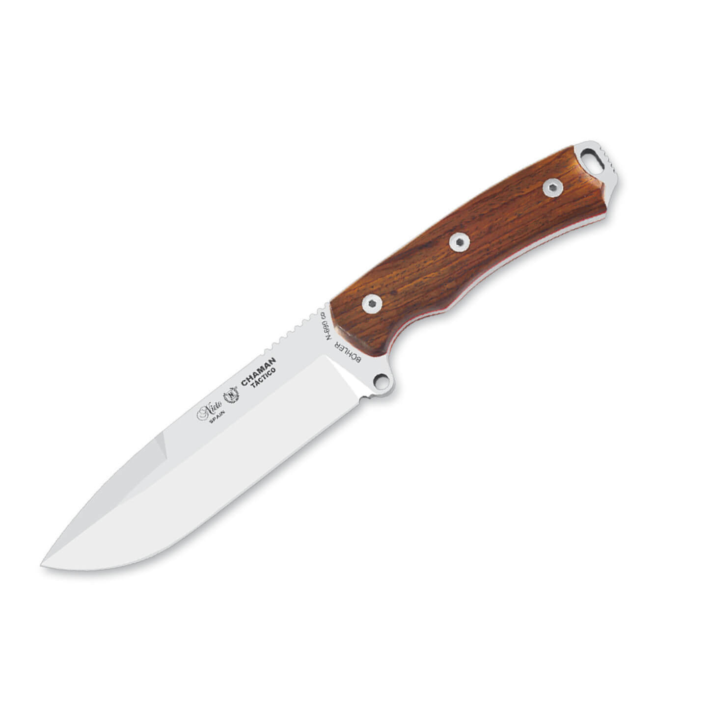 Cuchillo Nieto Chamán Táctico con kit con mango de madera de co...