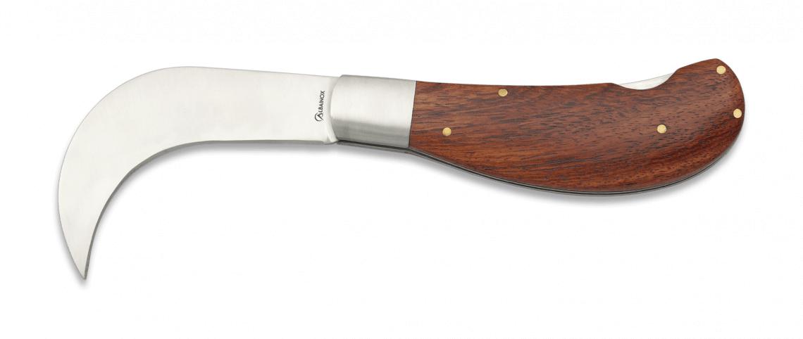 Couteau Albainox tranchete avec lame de 8 cm, manche en bois et s...