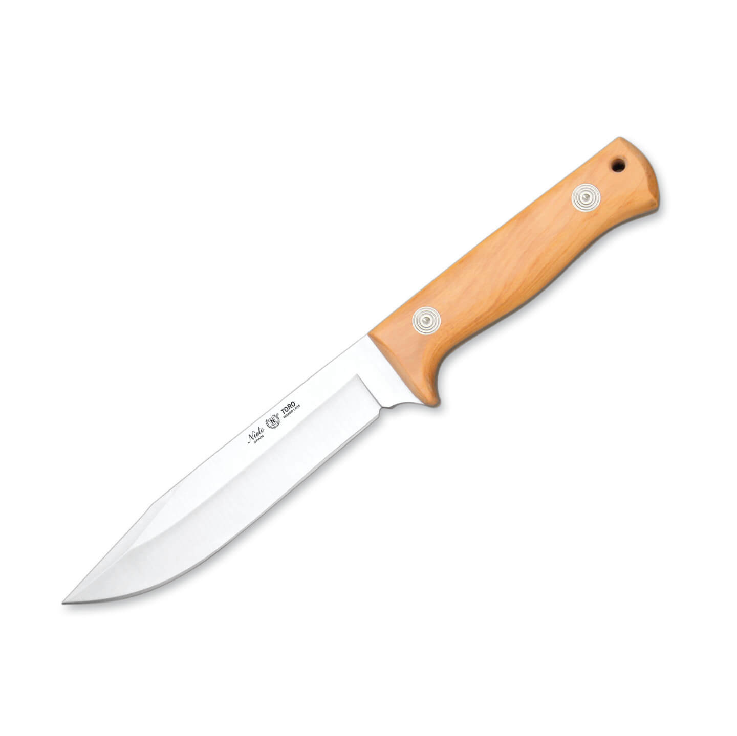 Cuchillo de caza Nieto Toro con mango de madera de olivo y hoja d...