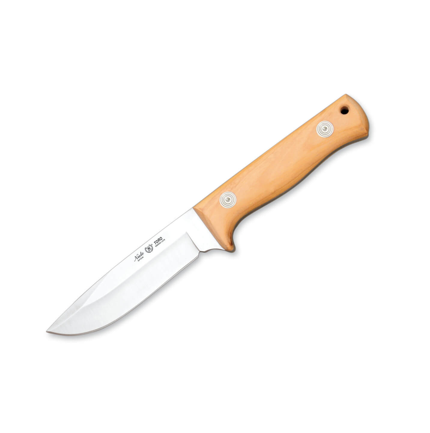 Cuchillo de caza Nieto Toro con mango de madera de olivo y hoja d...
