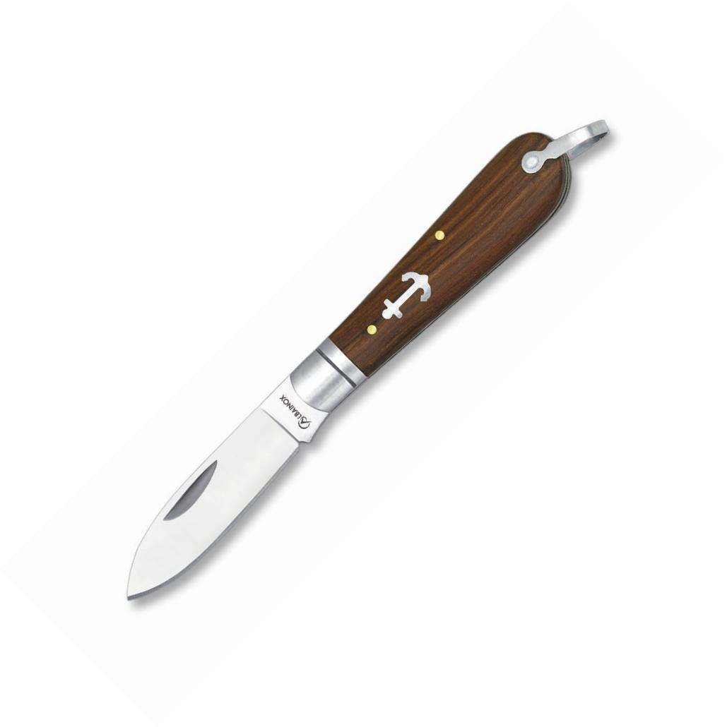 Navaja marinera de Albainox con mango de madera y hoja de 6,7 cm