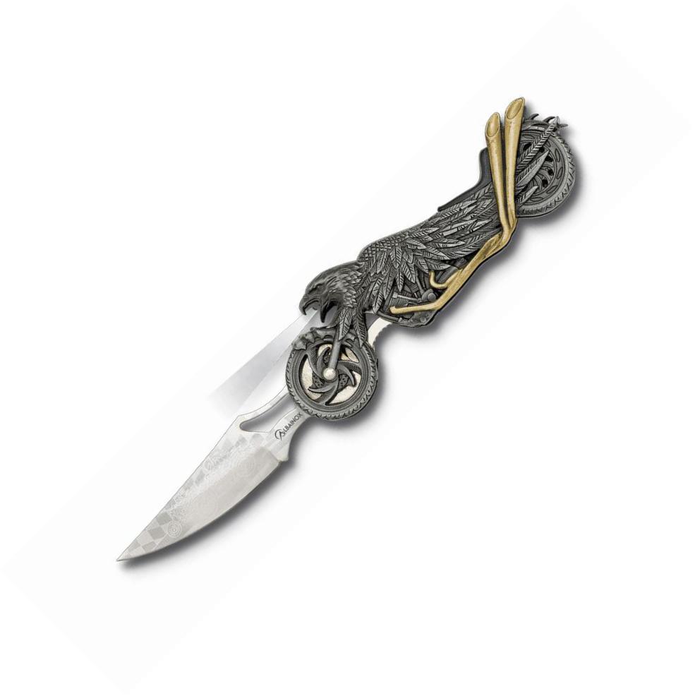 Navaja Águila - Moto de Albainox con mango de zamak gris y hoja ...