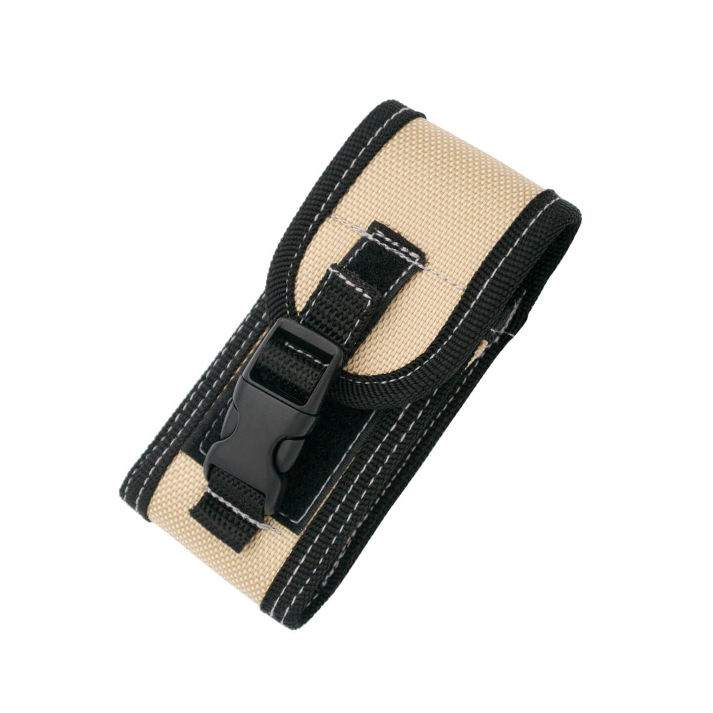 Funda para navaja de bolsillo ajustable de nylon color beige y negro P0240TN