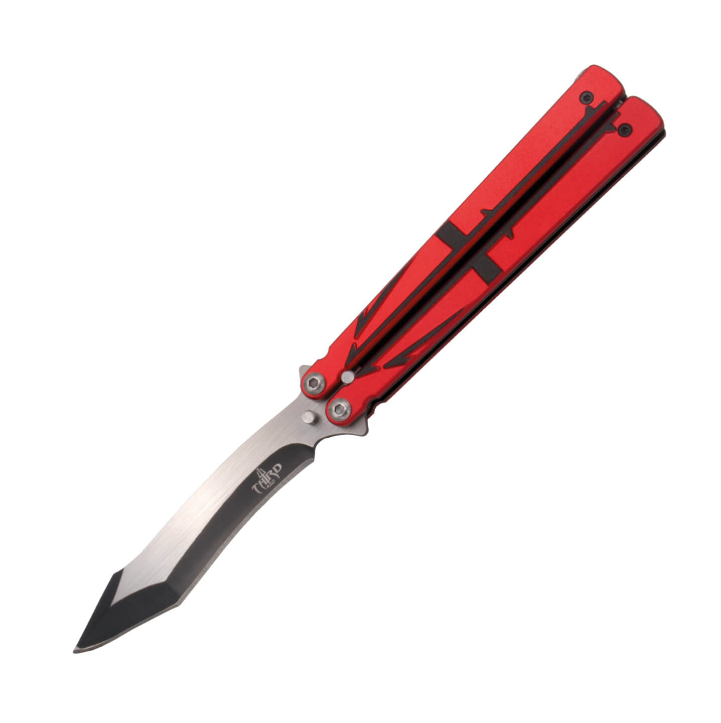 Navaja mariposa negra y roja con hoja de 12.6 cm K2805RDK
