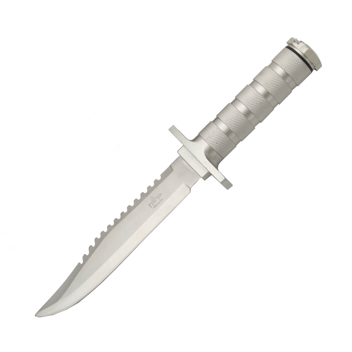Cuchillo táctico satinado con accesorios de supervivencia satina...