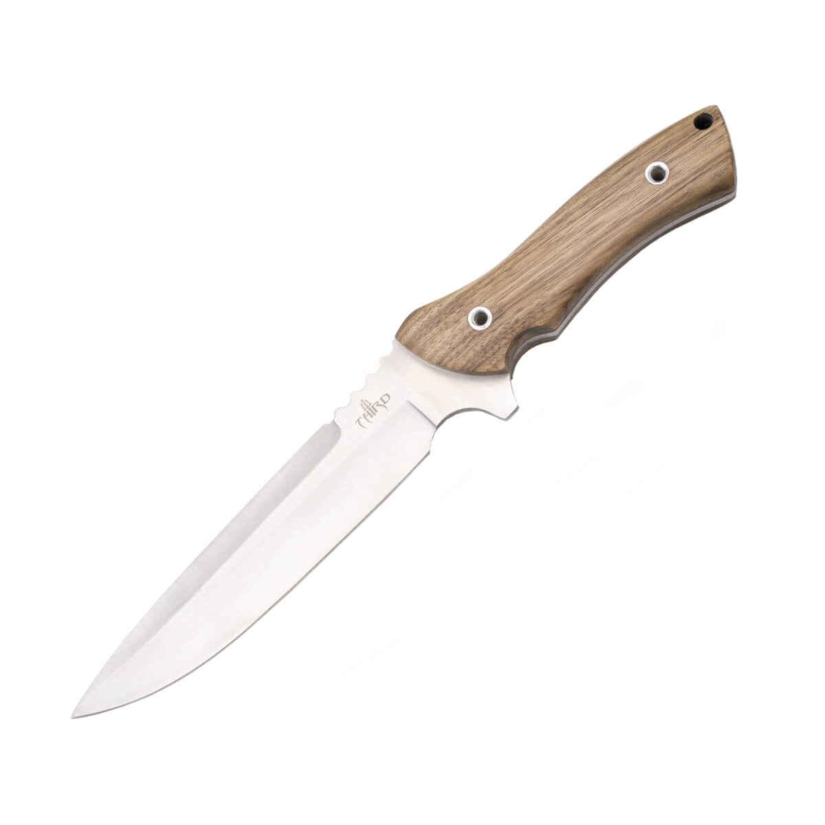 Cuchillo de caza con mango de madera de zebrano y hoja de 18 cm H...