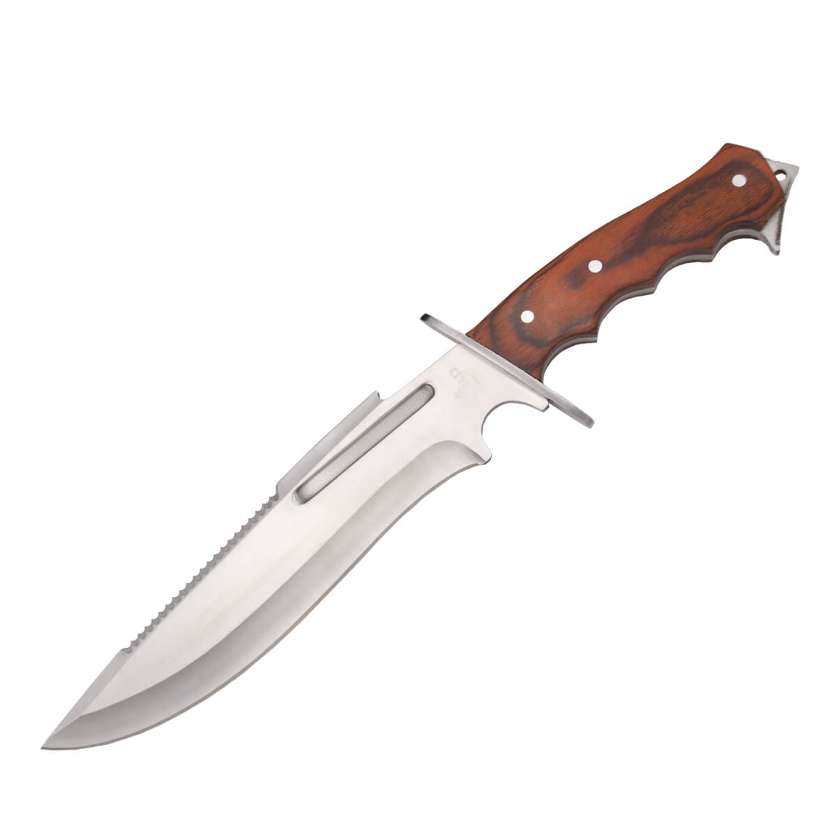 Cuchillo de caza con hoja de acero inox 23.4 cm y mango de madera...
