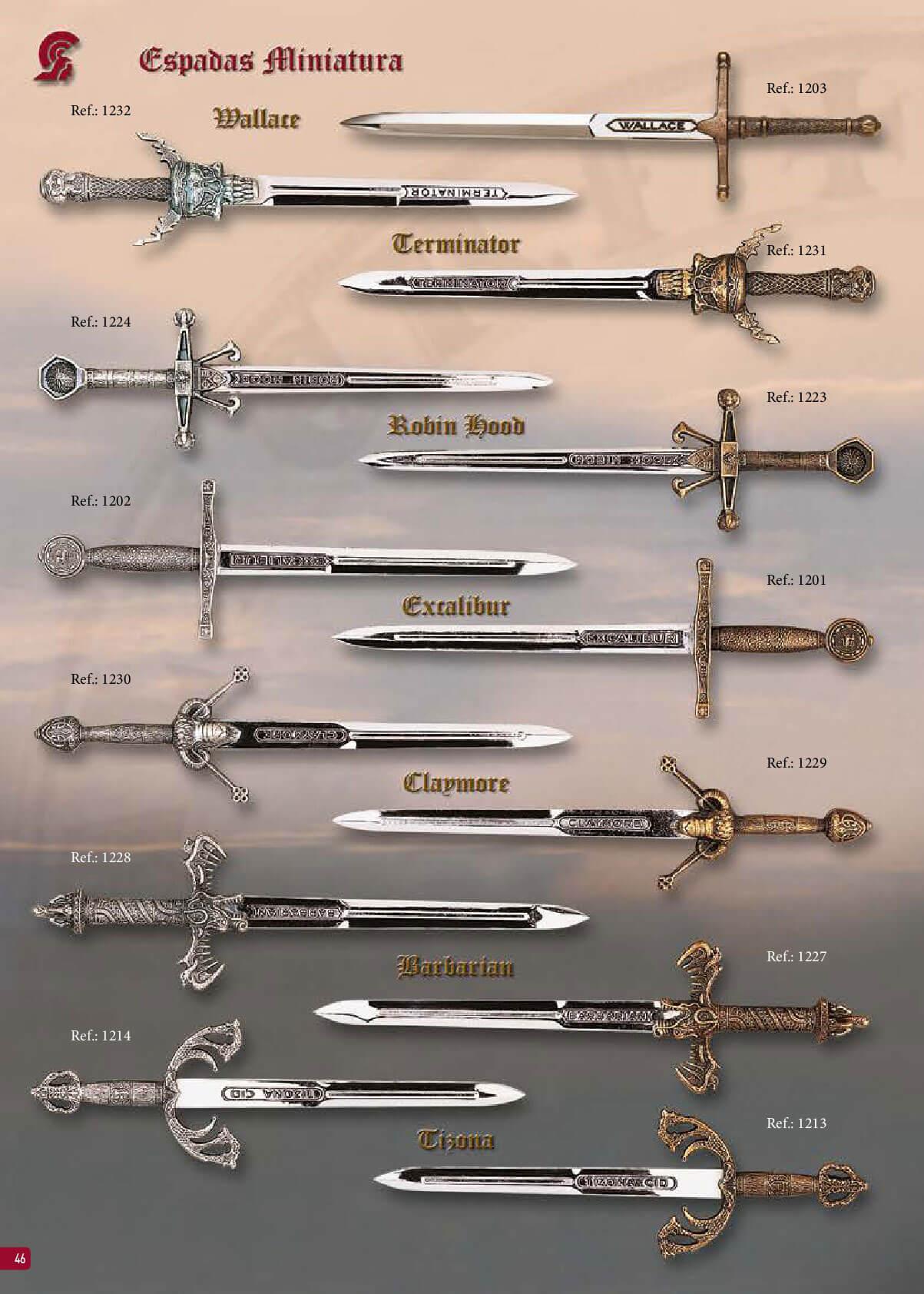 ESPADAS MINIATURA GLADIUS 2 schwerter kleinen schwertern Gladius