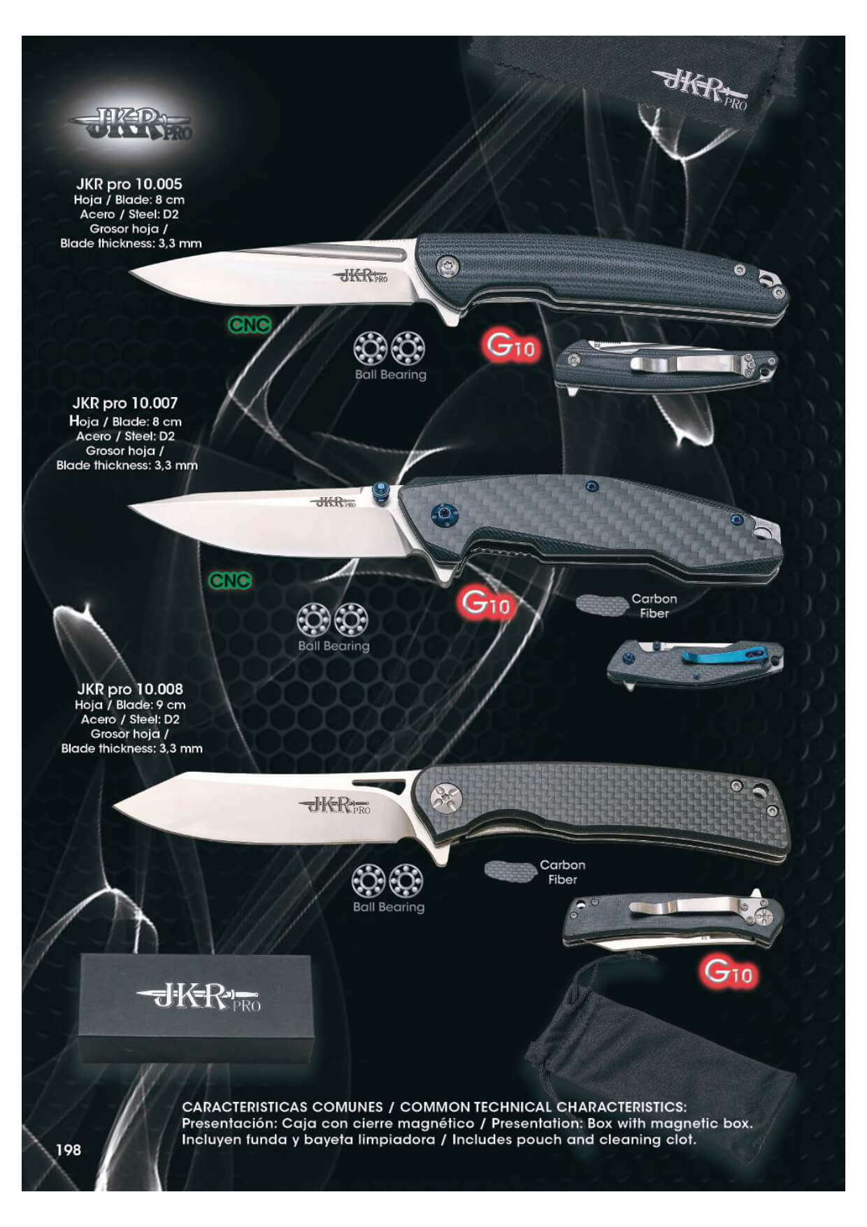 NAVAJAS PRO DE G10 Y FIBRA DE CARBONO pocketknives pocket JKR