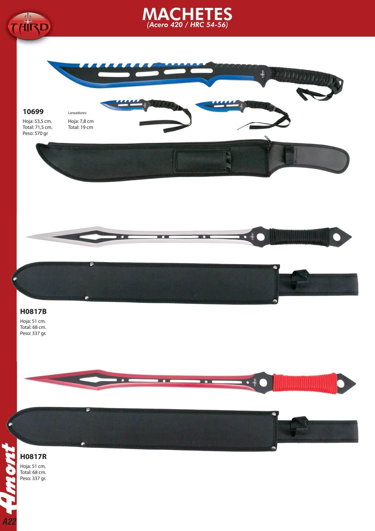 MACHETES TACTICOS COLORES macheten macheten THIRD Großhändler Messer