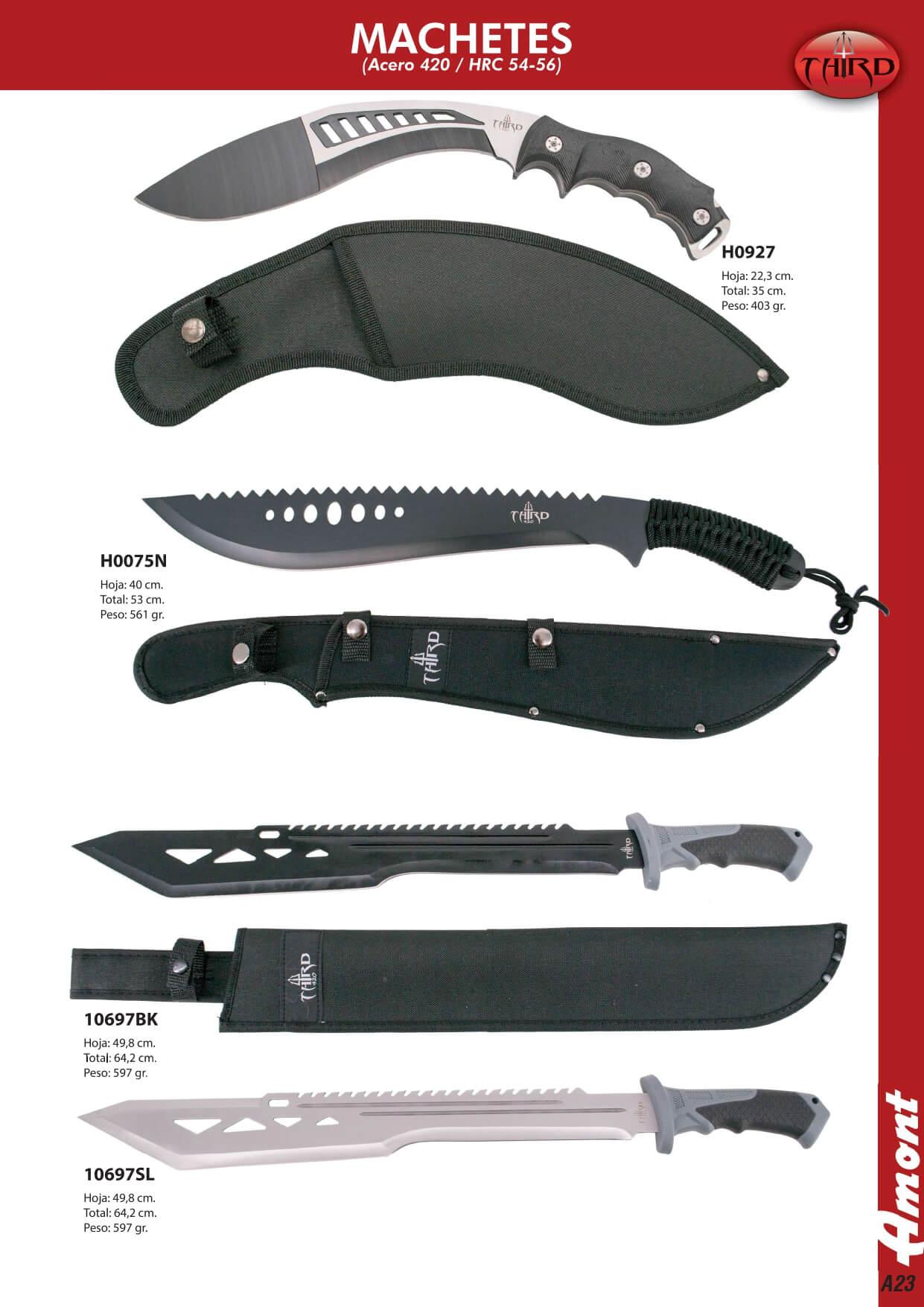 MACHETES TACTICOS NEGRO machetes machetes THIRD Wholesale Knives