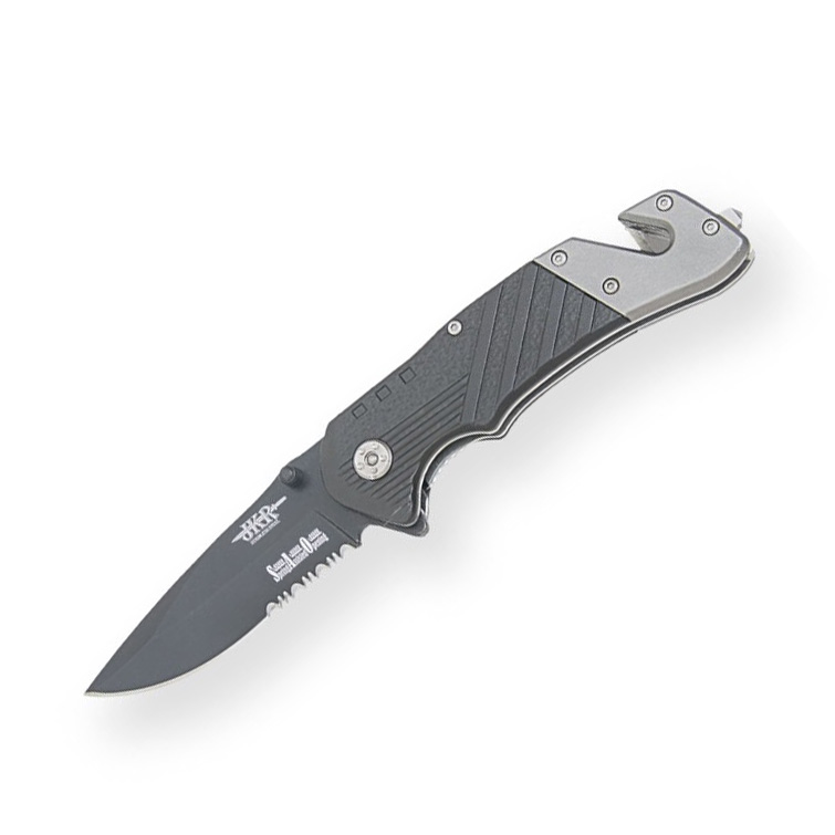 Taktisches klappmesser mit zweifarbigem Aluminiumgriff und 8 cm h...