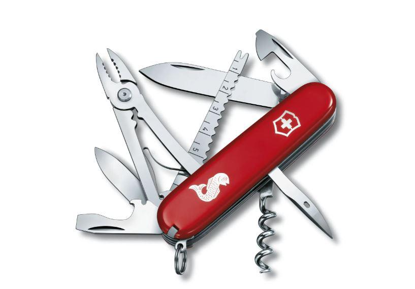 Coltello multiuso Victorinox Angler per pescatori rosso