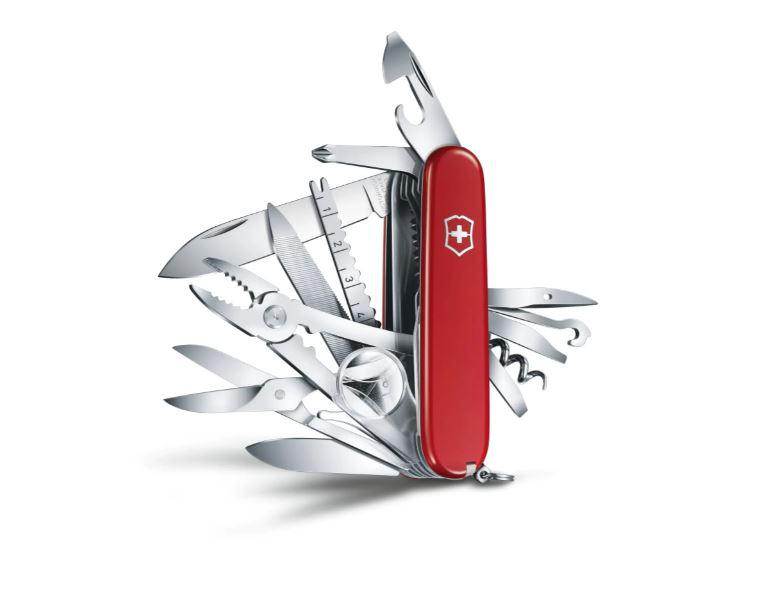 Navaja de bolsillo Victorinox Swiss Champ roja en blíster