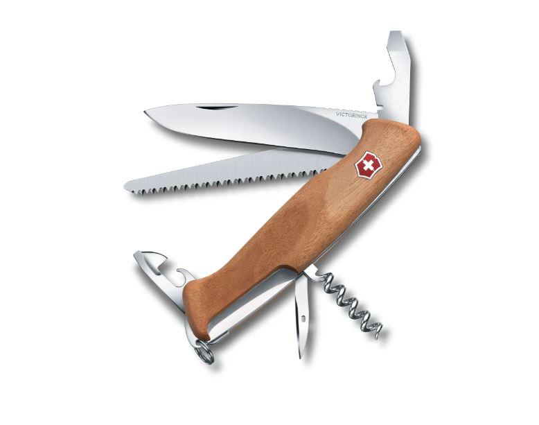 Victorinox Ranger Wood 55 cabo de madeira de nogueira premiado faca multiferramenta com blister