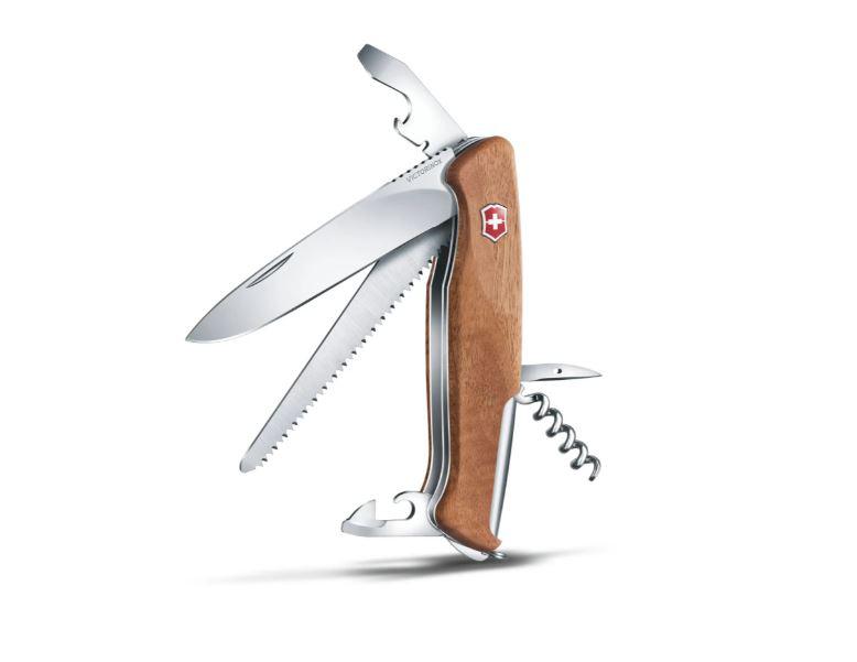 Victorinox Ranger Wood 55 cabo de madeira de nogueira premiado faca multiferramenta com blister