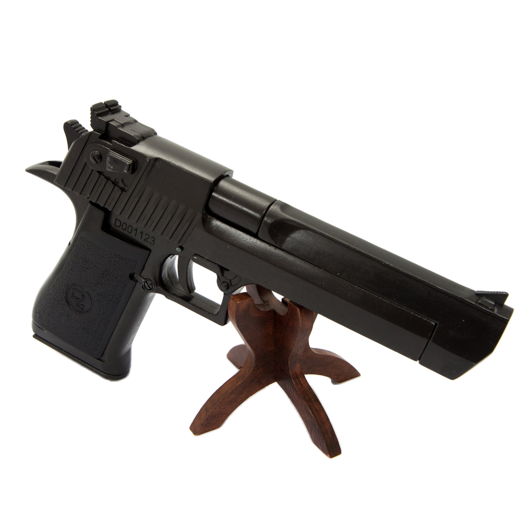 Réplica pistola semiautomática, USA-Israel 1982 de metal lacado negro y plástico