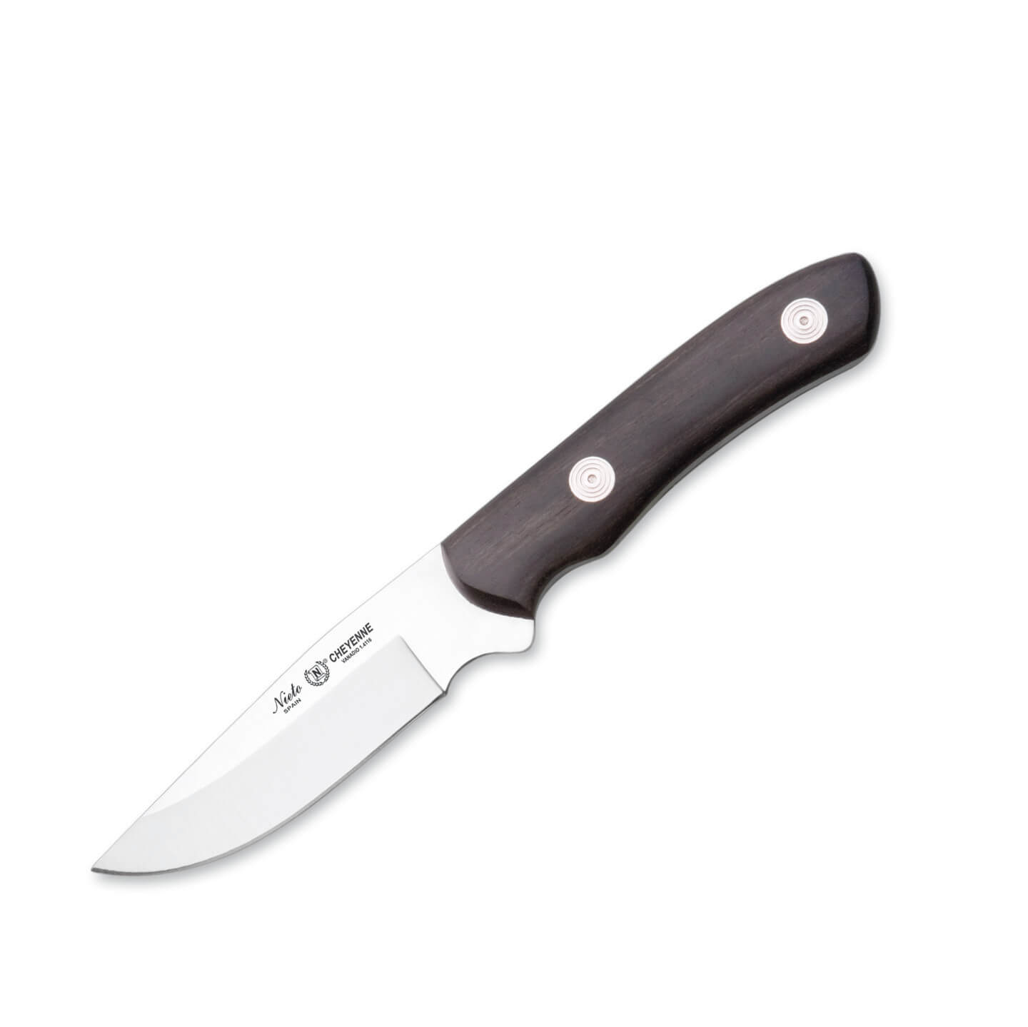 Faca de caça Nieto Cheyenne com cabo de madeira de ébano preto e ...