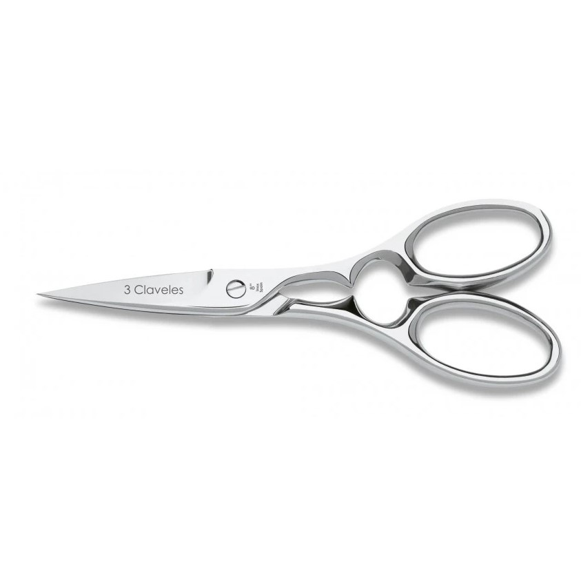 Tesoura de cozinha Star 8" em aço inoxidável com acabamento brilh...