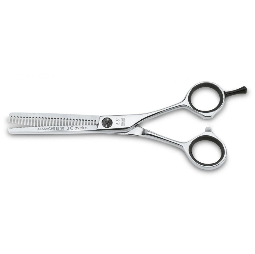 Azabache ES28 5,5" Friseurschere mit Rasierklinge, 3 Claveles