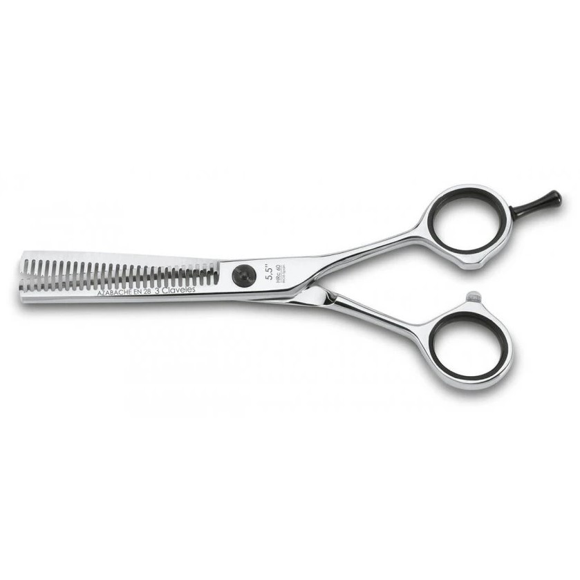 Azabache EN28 5,5" Friseurschere mit Rasierklinge 3 Claveles