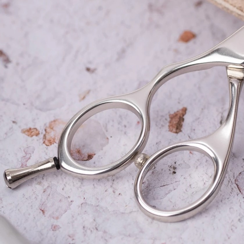 Left Dur ES28 5.5" stainless steel hairdressing scissors 3 Claveles