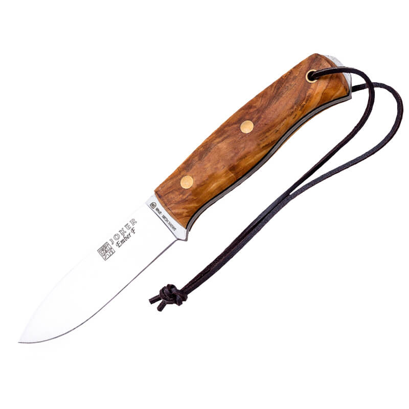 Joker BS9 Ember F bushcraft knife with olive wood handle and Sand...