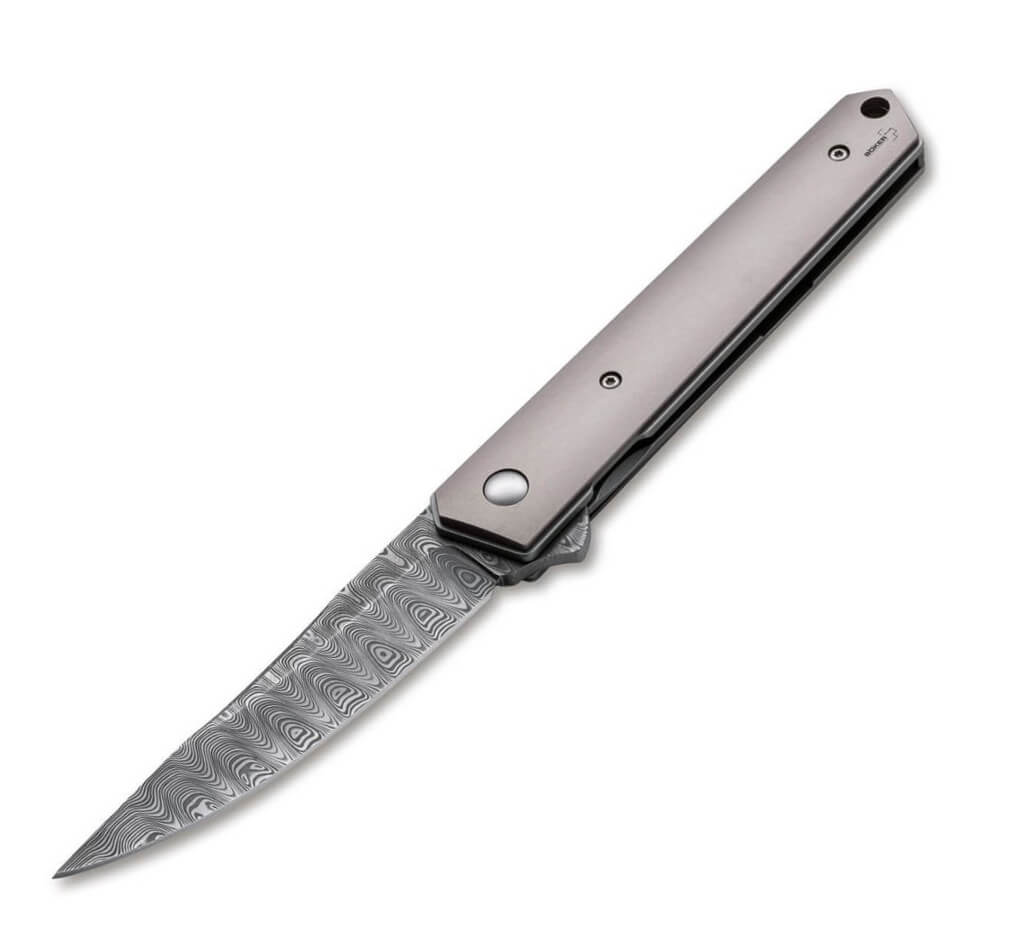 Boker Plus Kwaiken Flipper Damast a collector's knife made of dam...
