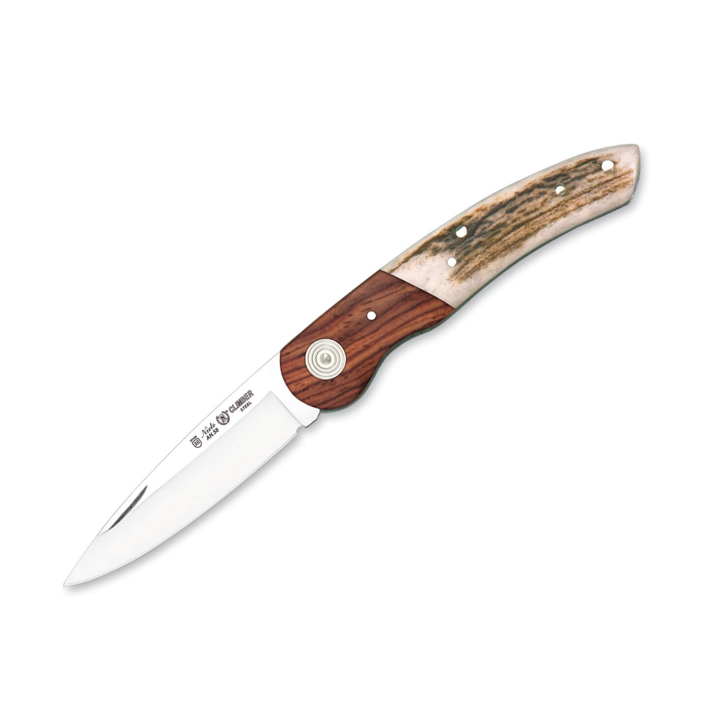 Nieto Climber Taschenmesser mit Hirschgeweih und Cocobolo-Griff m...