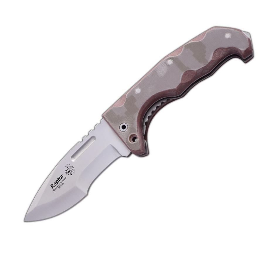 Canivete de bolso JV Raptor bushcraft com lâmina tracker e cabo c...