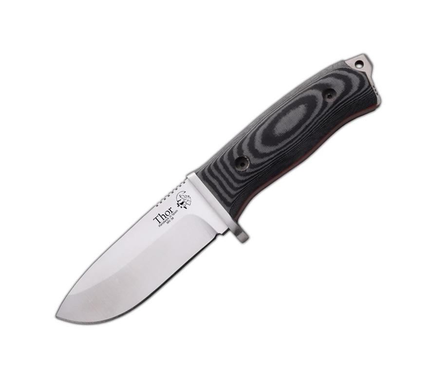 JV Thor Heavy duty bushcraft knife with black micarta handles