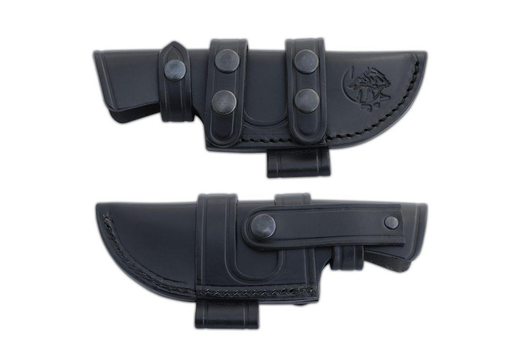 Faca tática JV Chacal bushcraft com cabo micarta preto