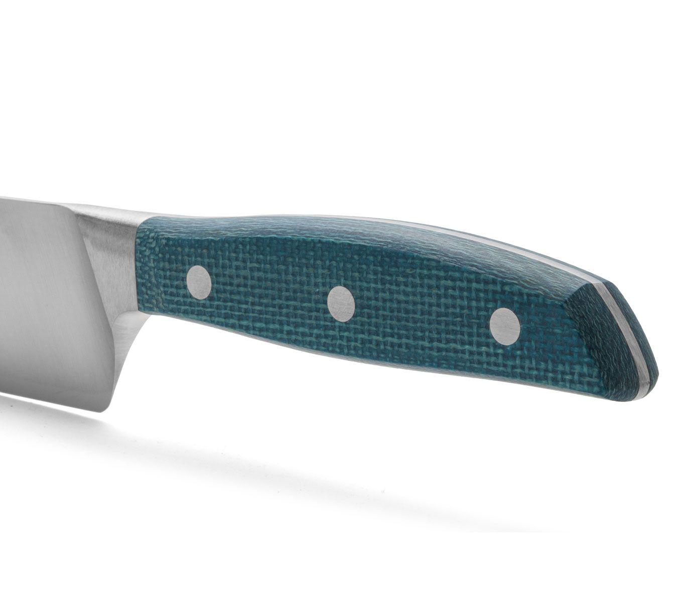 Cuchillo cocinero 250 mm Arcos Brooklyn con mango de micarta azul