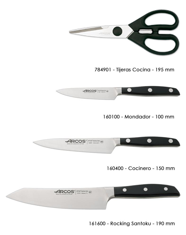 Messerset Arcos Manhattan mit Gaucho-Holzbacken