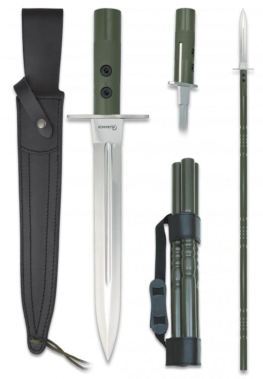 Lança Albainox removível com bainha, cabo de alumínio e comprimen...