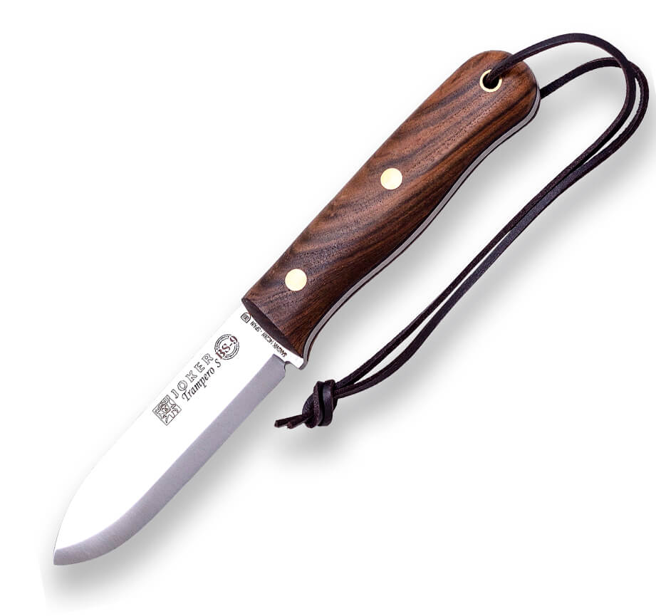 Bushcraft knife Joker BS9 Trampero S with walnut wood handle and ...