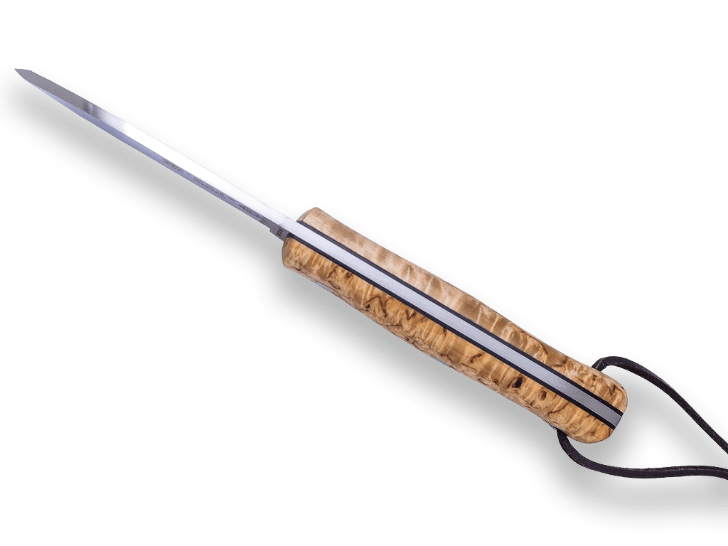 Bushcraft knife BS9 Nordic Joker with curly birch handle and Böhler K720 blade