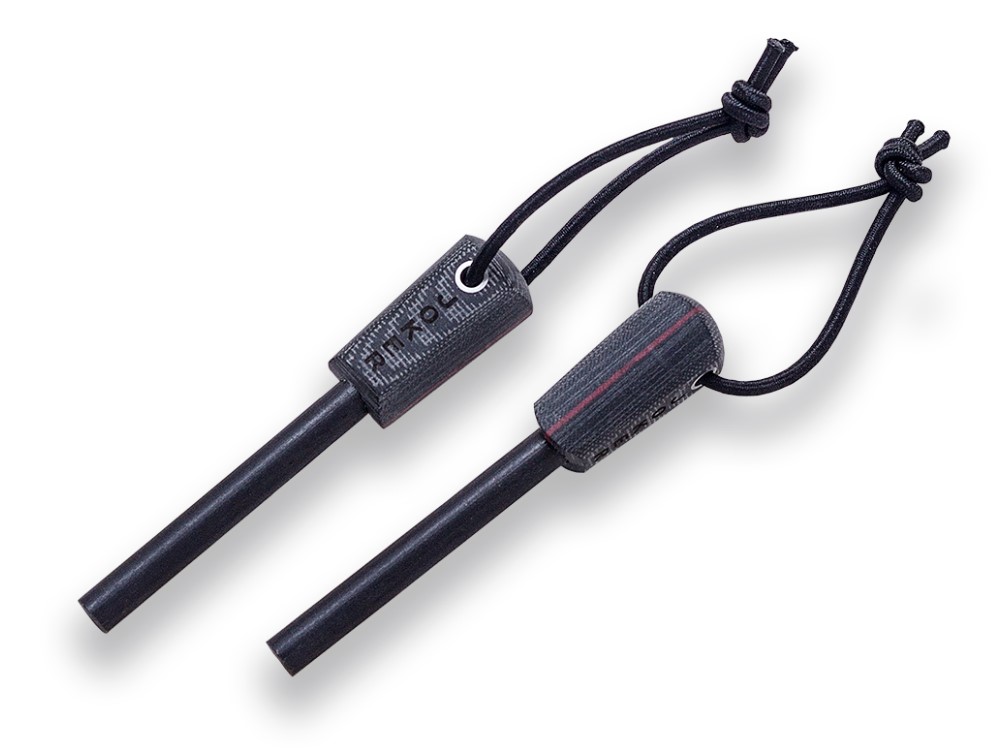 Joker Bushcrafter knife with black micarta handle with firesteel