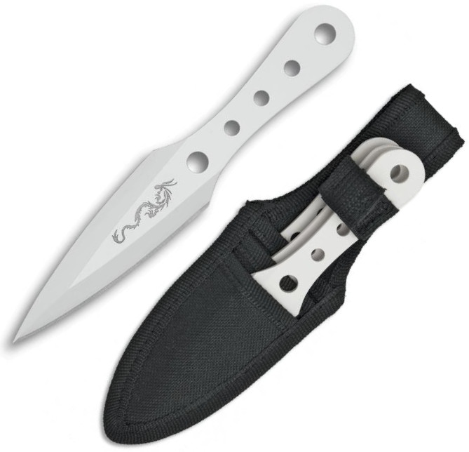 Conjunto de três facas de arremesso Albainox com bainha e comprim...