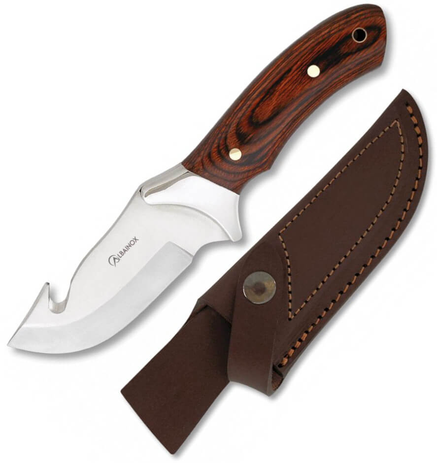 Cuchillo deportivo de caza desollador Albainox con mango de stami...