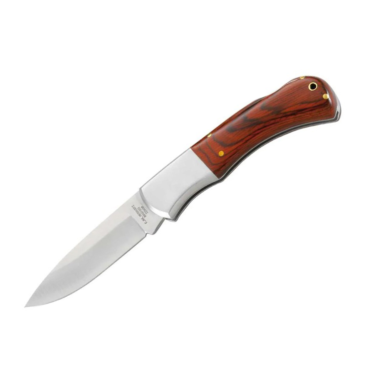 Pocket knife with riveted pakka wood handle and 7.7 cm blade with...